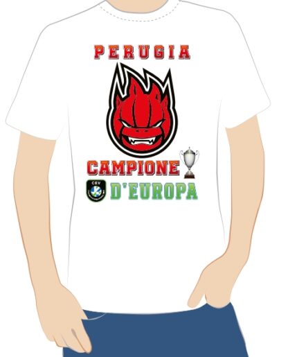 【予約注文】ペルージャ CEVチャンピオンズリーグ 優勝記念Tシャツ - 画像 (2)