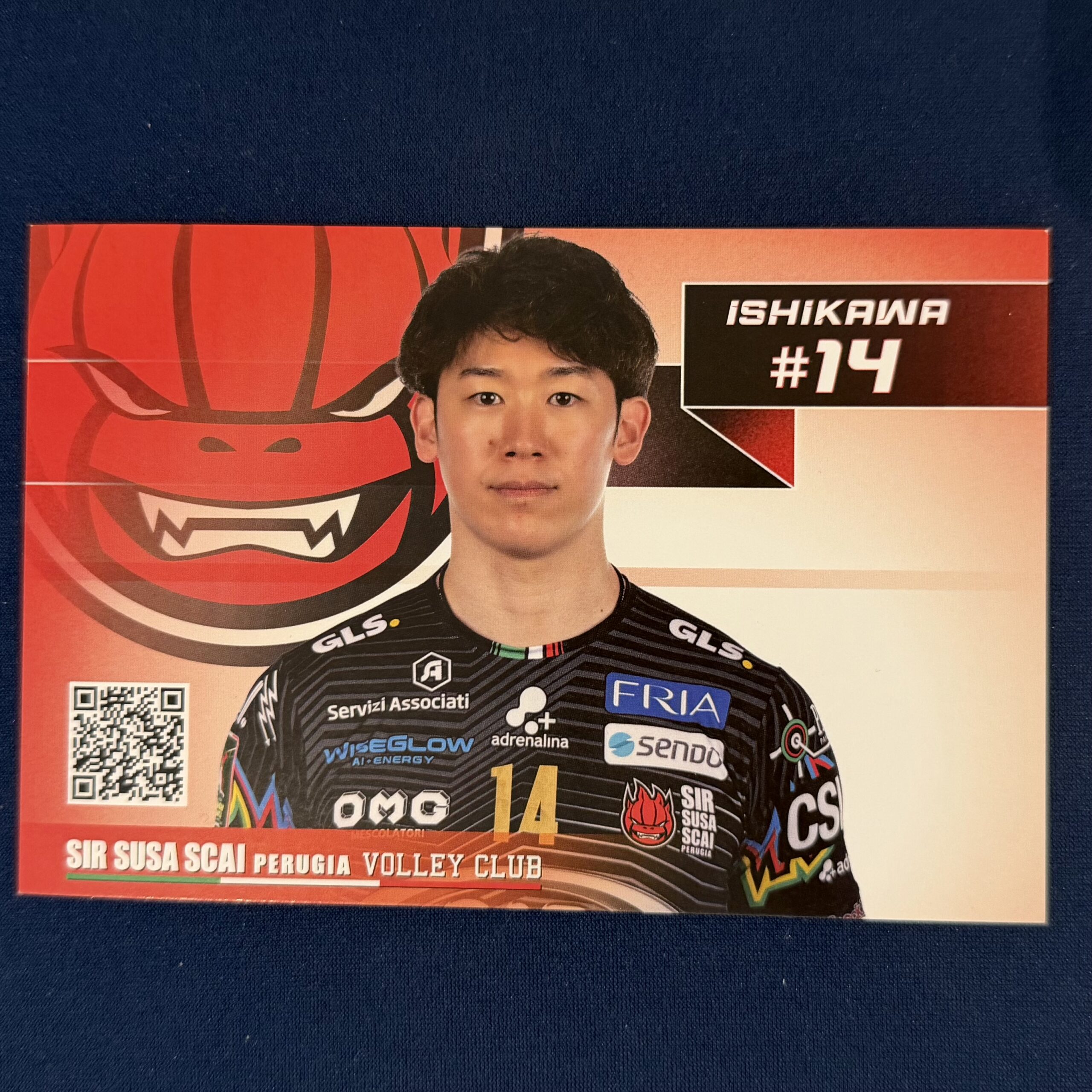 ペルージャ公式ジップパーカー　石川祐希 バレーボール ペルージャ公式ジップパーカー 石川祐希